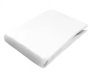 Простыня фланелевая на резинке, 180 х 200 см, белая, 100% хлопок, для матрасов высотой до 25 см, для сна sleepling