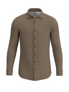 Рубашка узкого кроя на пуговицах Olsen, коричневый