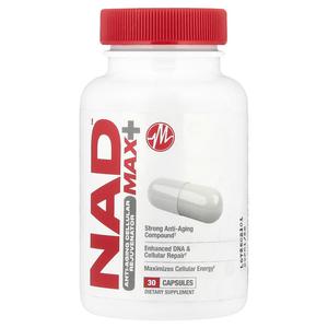 Metabolic Nutrition, NAD MAX + , омолаживающее средство на клеточном уровне, 30 капсул