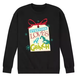 Мужская флисовая толстовка "Доктор Сьюз: Гринч — все любят Гринча" Licensed Character, черный