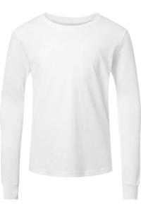 Футболка с длинным рукавом BELLA + CANVAS Youth Heather CVC, цвет solid white blend