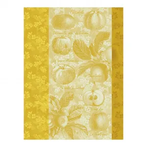 Кухонное полотенце Pommes a Croquer Le Jacquard Français из хлопкового твила, золотой