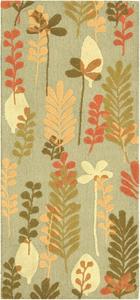 Ковер-дорожка SAFAVIEH, 77 x 244 см, Berkeley Collection, Light Blue & Green, ручной работы из шерсти, идеален для помещений с высокой проходимостью в гостиной, спальне (BK367A)