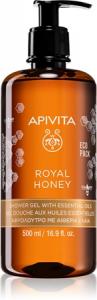 Увлажняющий гель для душа с эфирными маслами Apivita Royal Honey Creamy Shower Gel, 500 ml