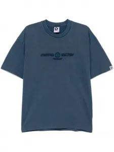 Футболка с вышитым логотипом AAPE BY *A BATHING APE, синий