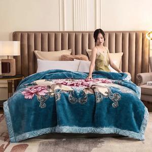 Fuanna Плед свадебный 150х200 см, двойной утепленный, около 2,5 кг, цвет Yuexi Zhaohua - Orchid