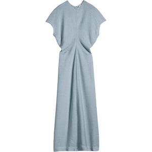 Totême драпированное платье макси с короткими рукавами TOTEME, синий