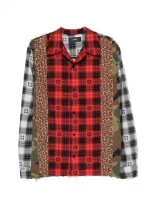 Сорочка в стиле пэчворк с нашивками MA Quad Amiri, красный