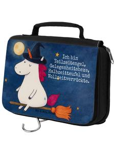 Mr. & Mrs. Panda Косметичка с изображением единорога и ведьмы и надписью белого цвета