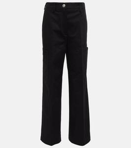 Брюки-карго из хлопчатобумажного габардина Prada, Nero