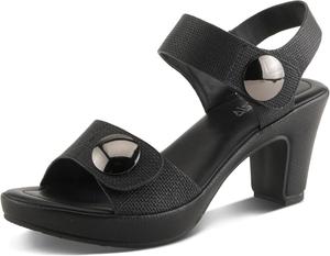 Женские сандалии PATRIZIA Dade из текстурированной искусственной кожи с регулировкой на липучках, золотыми пуговицами и прочной подошвой TPR для стильного и удобного ношения