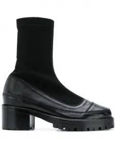 Ботильоны-носки на платформе Nicole Saldaña, черный