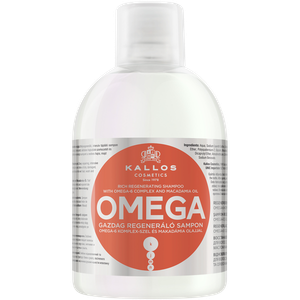 Питательный шампунь для волос, 1000 мл Kallos Omega