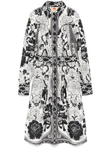 Платье миди FARM Rio Flower Leopards, белый