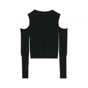 Свитер с рукавом-накидкой RICK OWENS, черный