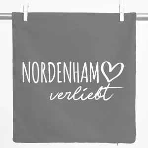 Декоративная наволочка Huuraa Nordenham in love gift 40x40 см, серый стальной хлопок, Nordenham Decoration Hellweg Druckerei