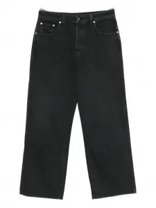 Джинсы с широкими штанинами KHAITE, черный