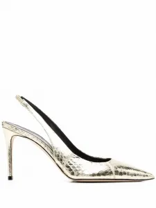Туфли Sutton из коллаборации с Brian Atwood Scarosso, золотой