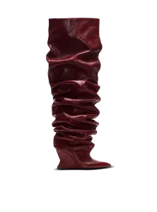 Ботфорты на танкетке Balmain, коричневые/черные