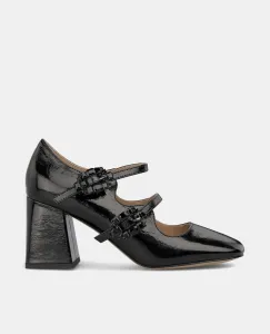 Женские туфли-лодочки из кожи с пряжкой Alma En Pena, черный