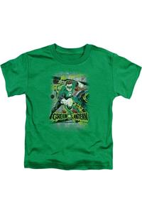 Футболка с коротким рукавом DC Comics Space Sector 2814 для малышей Gildan, зеленый
