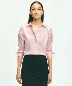 Рубашка из эластичного хлопка Supima, не требующая глажки, приталенный крой.