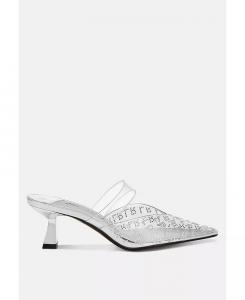 Туфли-каблуки Holin с острым носком London Rag, серебряный