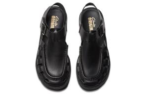 Clarks Кожаные римские сандалии унисекс Black