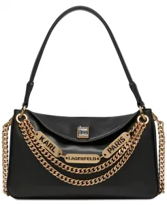 Кожаная сумка через плечо Nadine KARL LAGERFELD PARIS, черный