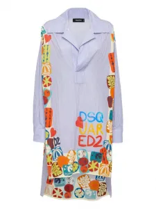 Платье миди DSQUARED2, синий