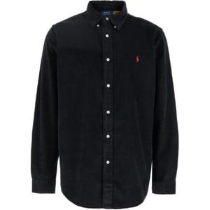 Рубашка из вельвета с вышитым логотипом Polo Ralph Lauren, черный