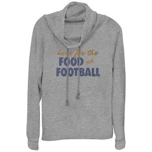 Женская футболка с принтом "Here for the food and football" Unbranded