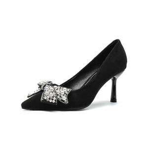 Dunnu Туфли на высоком тонком каблуке женские, черные