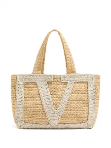 Сумка-тоут с логотипом VLogo Signature Valentino Garavani, нейтральный