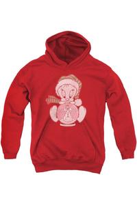 Толстовка с капюшоном Looney Tunes Tweey Globe для молодежи Gildan, красный