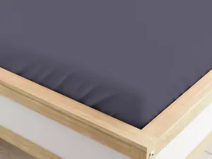 Простыня на резинке из микрофибры, темно-серая, 180 х 200 см TEXTILOMANIE