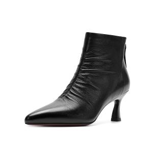 HARSON Женские черные зимние ботинки на шнуровке с меховой подкладкой, цвет Black Fleece-Lined