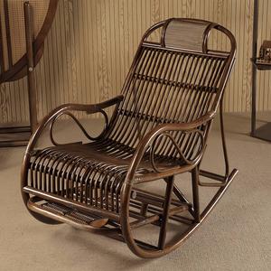Fantasy Кресло-качалка из ротанга, цвет coffee, с подушкой сиденья