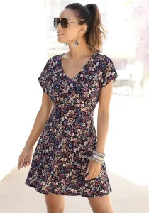 Летнее платье с V-образным вырезом и цветочным принтом Vivance, легкое пляжное платье, цвет Floral-Bedruckt