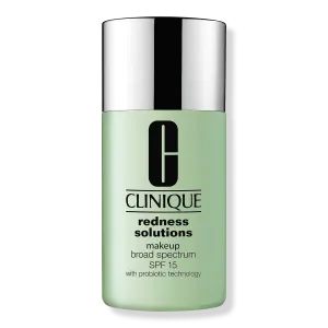Тональный крем Redness Solutions с широким спектром защиты SPF 15 и пробиотической технологией Clinique, Calming Fair (very fair, cool-neutral undertones)
