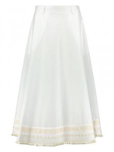 Юбка трапециевидной формы с вышивкой Moschino, белый
