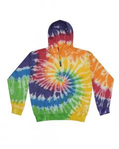 Мужская флисовая толстовка с капюшоном Tie-Dyed Cloud Colortone, цвет prism