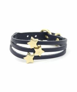 Кожаный браслет Il Bisonte со звездным мотивом