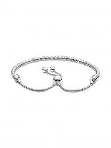 Браслет Pandora Moments Snake Chain Slider Bracelet, стерлинговое серебро