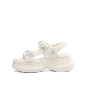 Пляжные сандалии женские Rosa Bianca, Ecru (Sheepskin Lining)