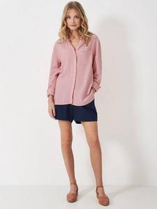 Рубашка с длинными рукавами из льняной ткани Crew Clothing, Pink