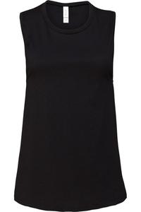 Женская майка-майка Bella + Canvas из джерси с эффектом потертости, черный