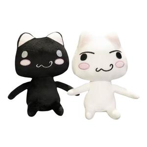 Мягкая игрушка Dora Cat плюшевая кукла высота 30см Fat Fat Dragon, [Black+White]1 Pair Couple'S