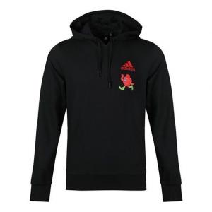 Толстовка adidas Isc Gfx Swt I Embroidered Printing hooded Knit Sports Pullover Black, черный