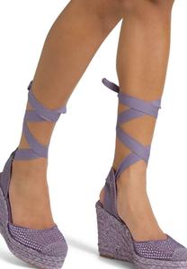 Босоножки на платформе CON PUNTERA REDONDEADA Y CIERRE CON CORDONES - High heels Alma en Pena, фиолетовый
